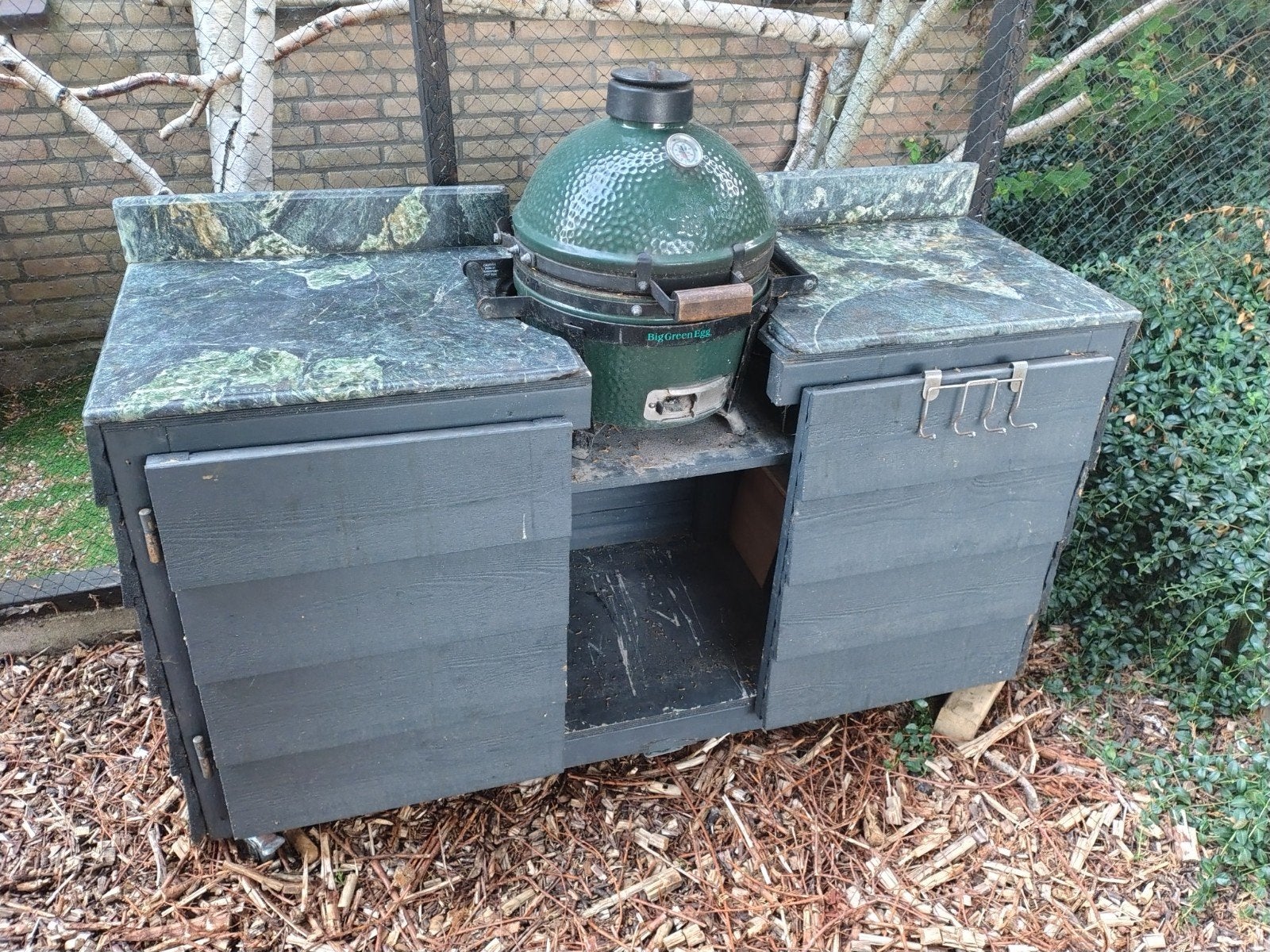 Buitenkeuken voor Big Green Egg (Mini Max/Small) met marmer, Ophalen, Gebruikt, Maatwerk
