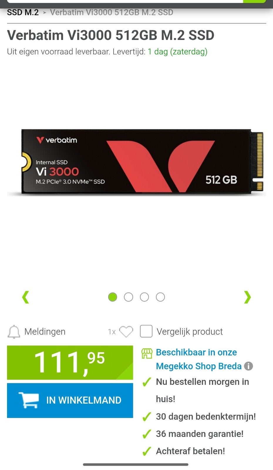 Nieuwe 512GB M.2 SSD - Ongeopend met garantie!, Computers en Software, Ophalen of Verzenden, Nieuw, Laptop, Overige aansluitingen