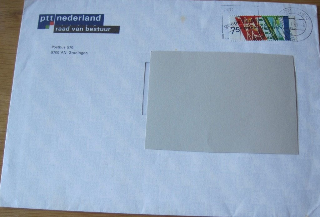 Brief met nieuwjaarswensen van PTT Nederland - 1989, Ophalen of Verzenden, Brief