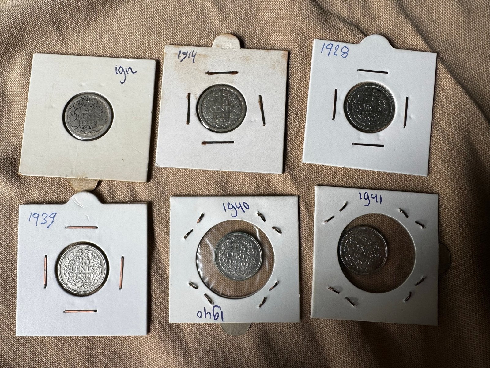 Uitgebreide muntenverzameling van vader, Postzegels en Munten, Munten | Nederland, Ophalen, Vóór koninkrijk, Setje, Zilver