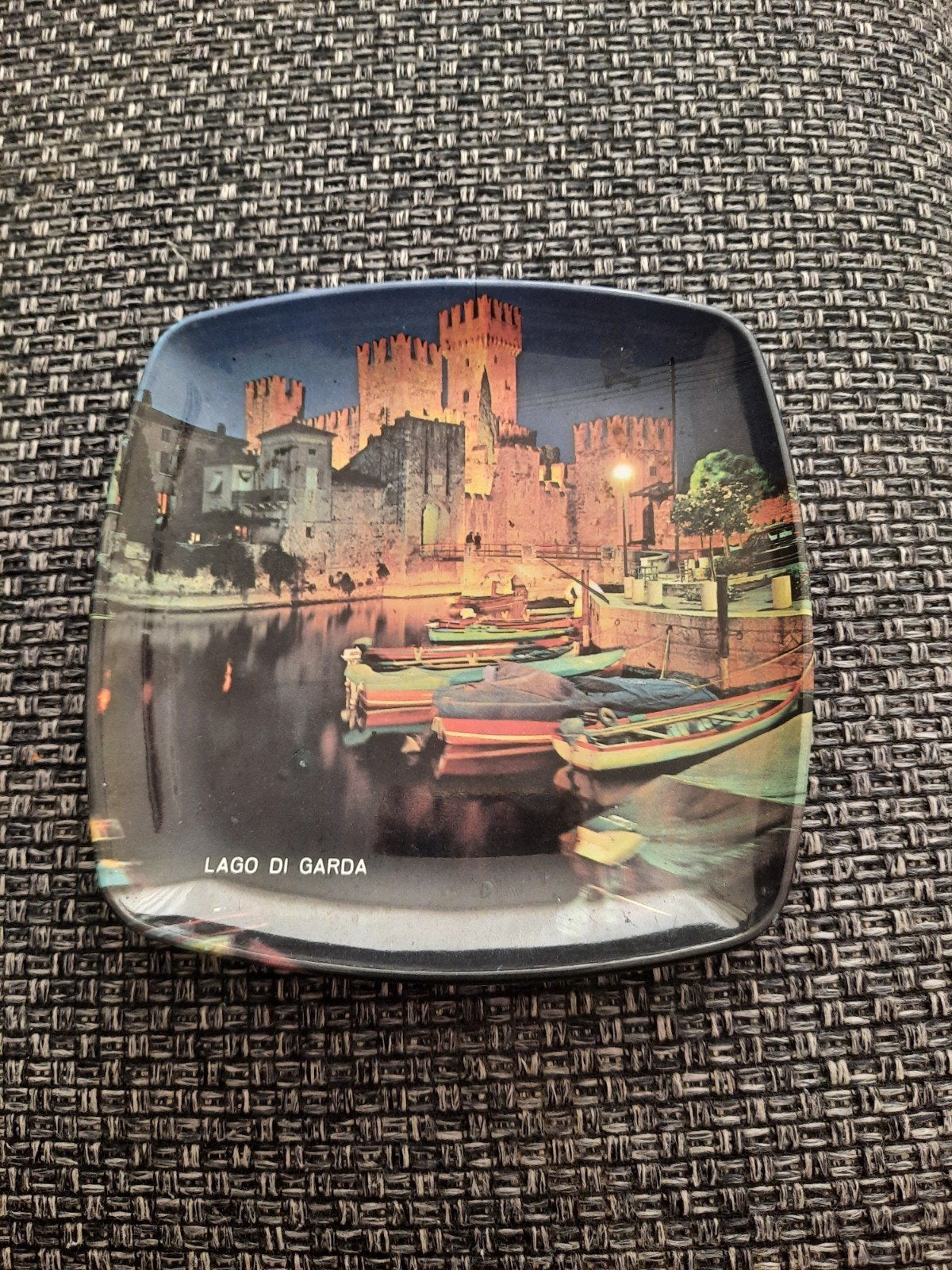 Te koop vintage bordje Lago di Garda, Ophalen of Verzenden, Gebruikt