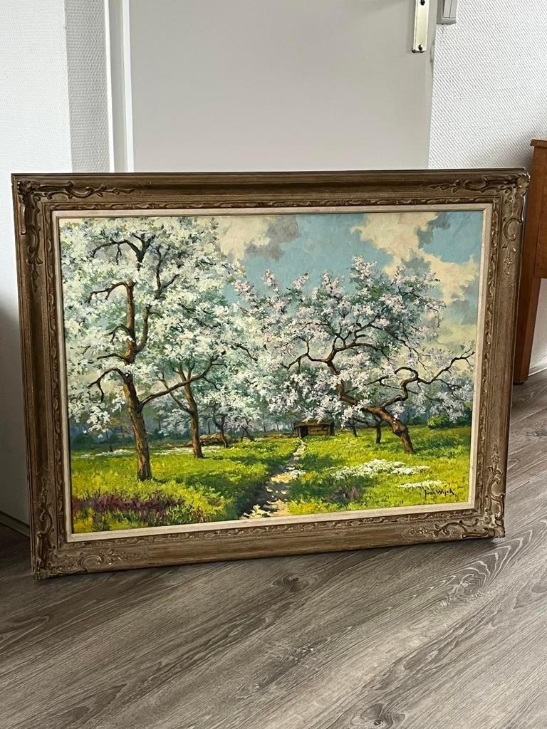 Schilderij Jaak van Wijck, "Fleurs en Mai", Ophalen