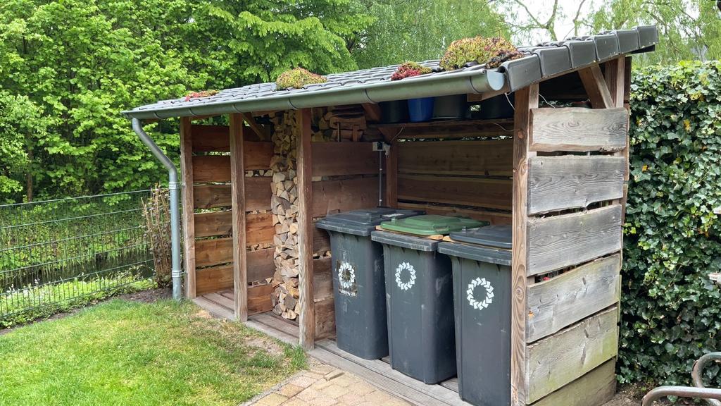 Hout en container berging, Tuin en Terras, Tuinhuizen, Ophalen, Gebruikt, 250 tot 500 cm, Overige typen