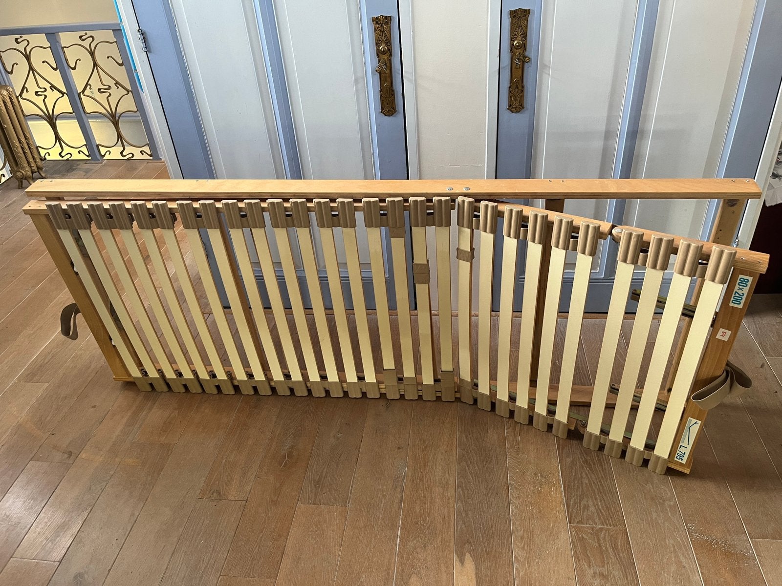 Lattenbodem 80x200 met verstelbaar hoofd en voeteneind, Ophalen, Gebruikt, Eenpersoons, 80 cm