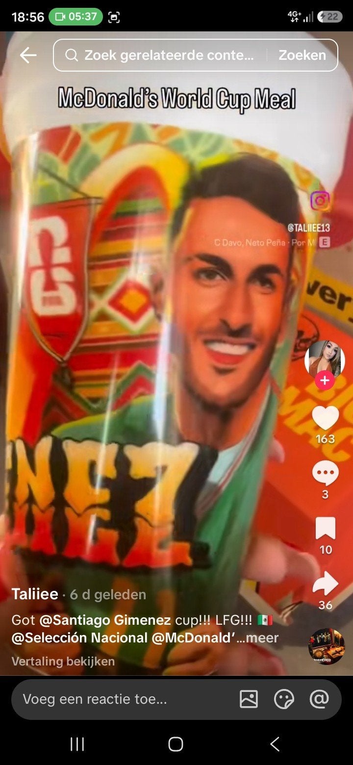 Gezocht wk beker giminez van de mac donalds, Ophalen of Verzenden, Buitenlandse clubs, Overige typen