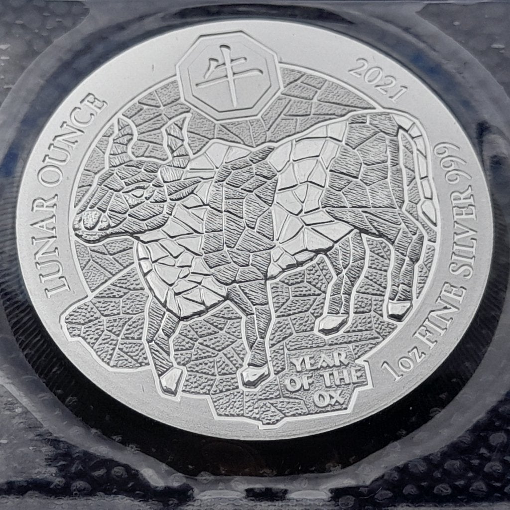 2021 Rwanda 1 oz zilveren Os, Ophalen of Verzenden, Overige landen, Zilver