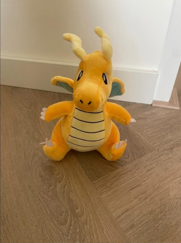Dragonite Pokémon knuffel + gratis Pokémon kaarten, Oranje, Overige typen, Nieuw, Ophalen of Verzenden