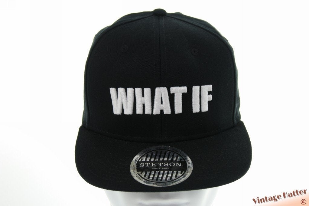 Baseball pet Stetson WHAT IF zwart katoen one size 53-61 NEW, Stetson, Nieuw, Pet, One size fits all