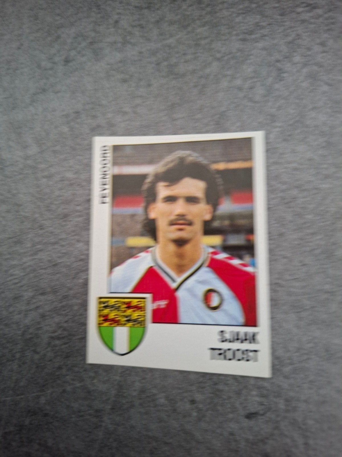 Panini sticker Voetbal 89. Sjaak Troost Feyenoord., Ophalen of Verzenden, Zo goed als nieuw, Sticker