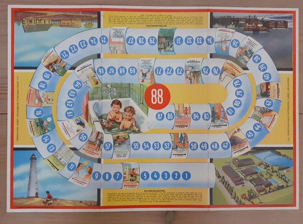WATERLEIDINGSPEL gebied Leeuwarden, Drie of vier spelers, Ophalen of Verzenden, Zo goed als nieuw, Waterleiding