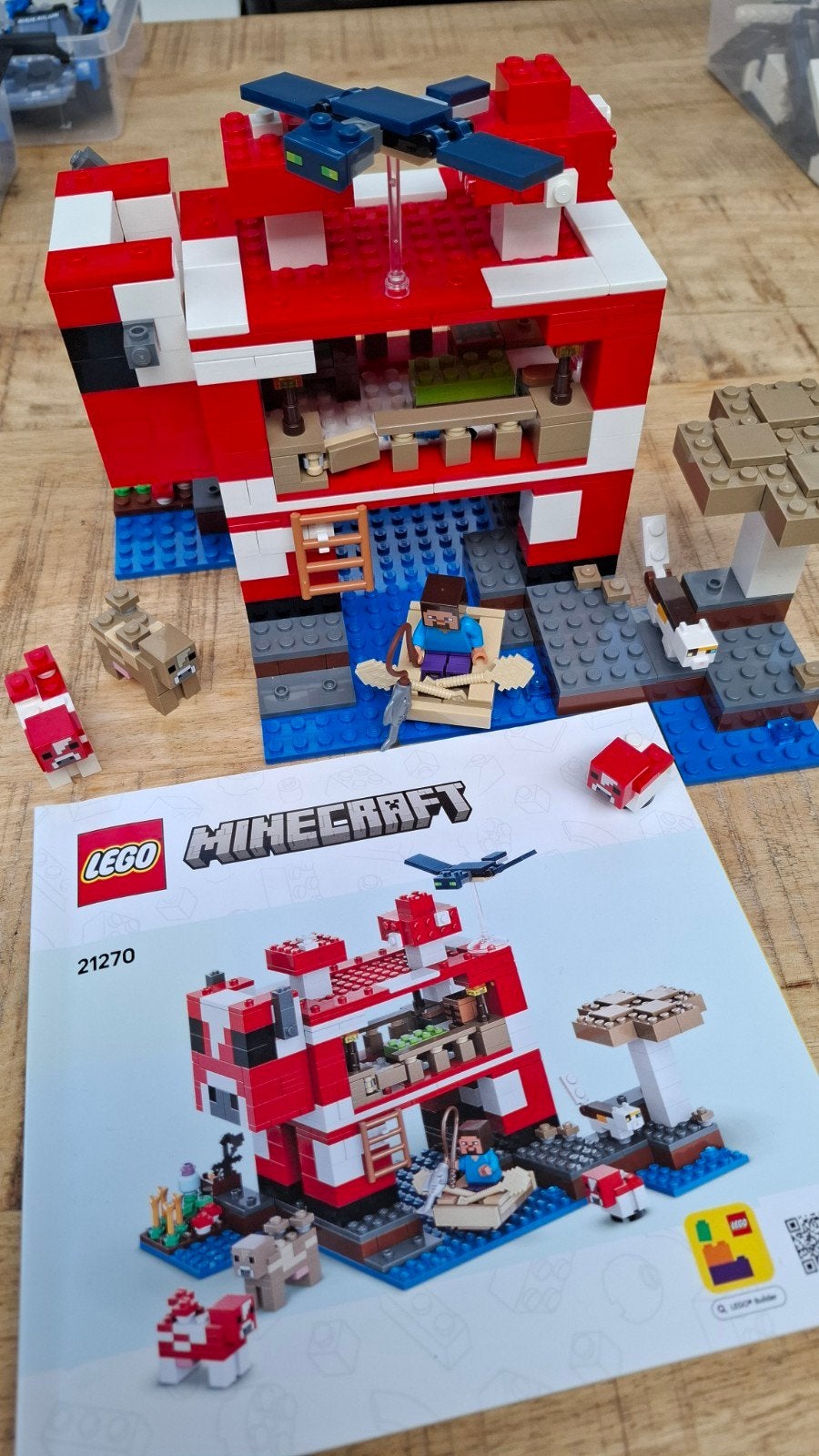 LEGO Minecraft Mooshroom huis 21270, Ophalen, Minecraft, Lego, Zo goed als nieuw