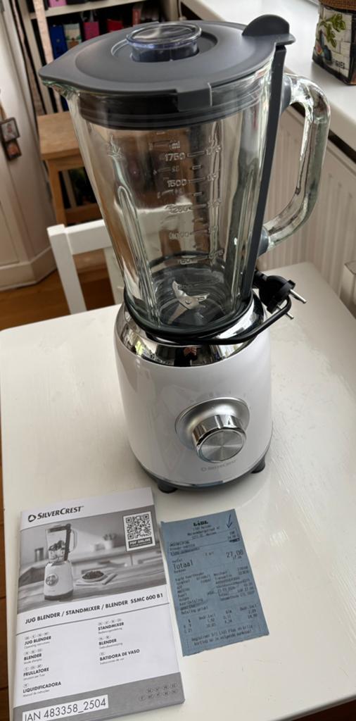 Silvercrest Blender, Witgoed en Apparatuur, Keukenmixers, Ophalen, 1 tot 2 liter, Nieuw, 3 snelheden of meer