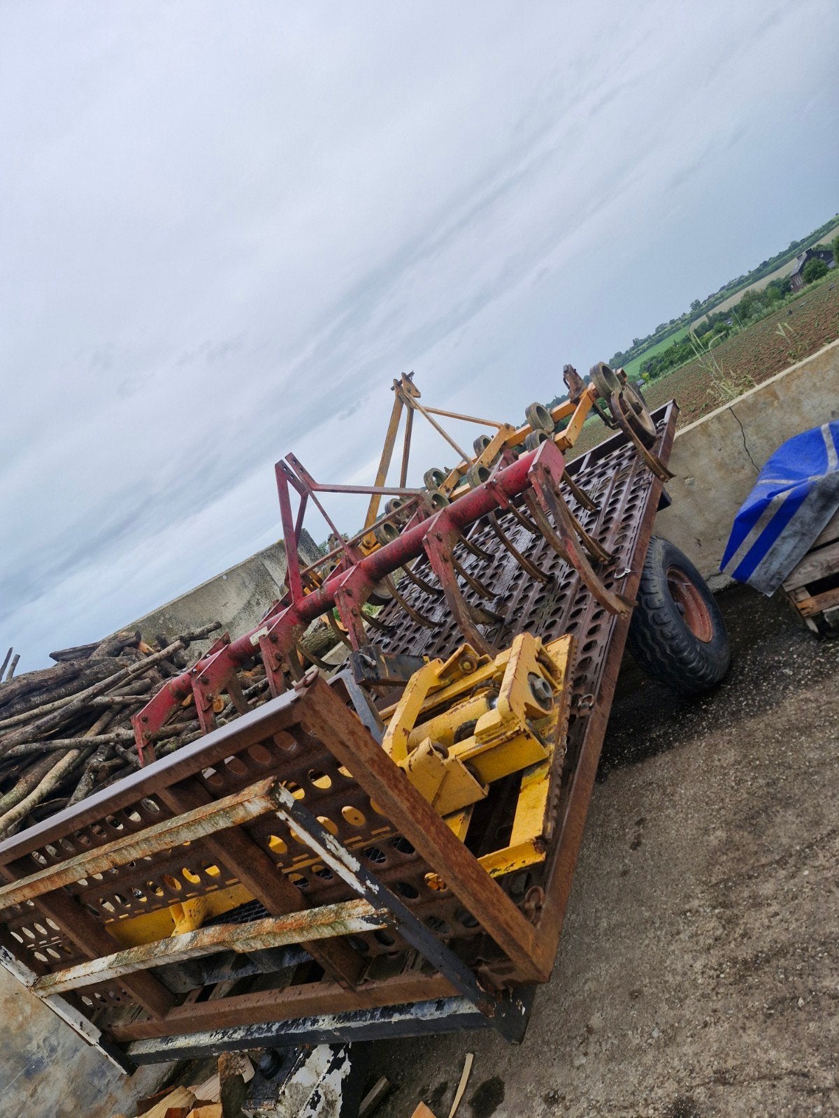 Te koop plattewagen, Doe-het-zelf en Verbouw, Lieren en Takels, Ophalen