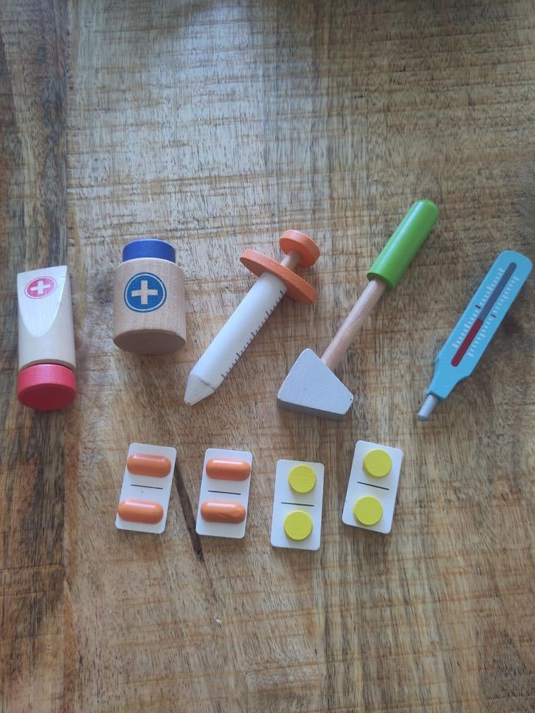 Houten Doktersset Speelgoed, Kinderen en Baby's, Speelgoed | Overig, Gebruikt, Jongen of Meisje, Ophalen of Verzenden
