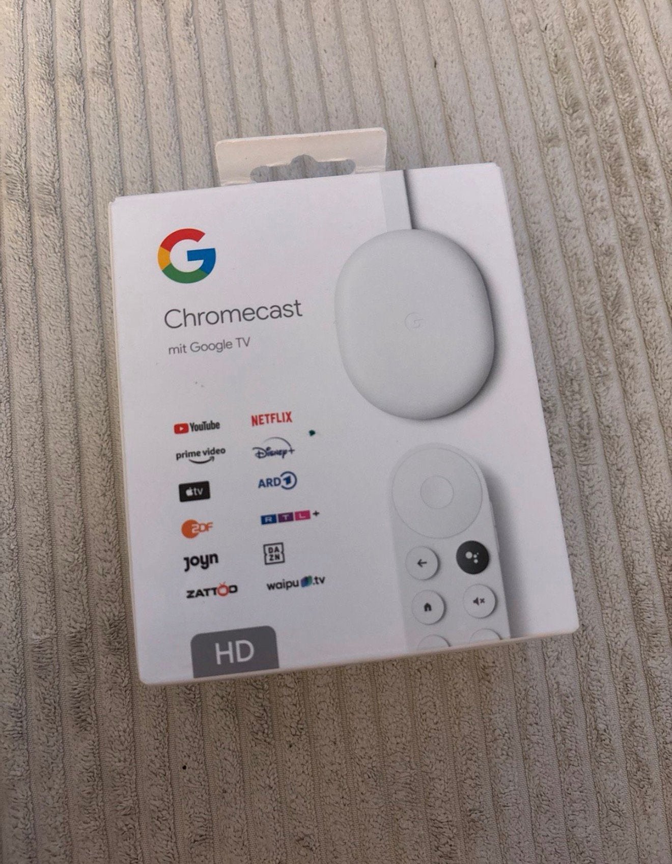 Google Chromecast HD met Google TV - Compleet, Audio, Tv en Foto, Mediaspelers, Ophalen of Verzenden, Zo goed als nieuw
