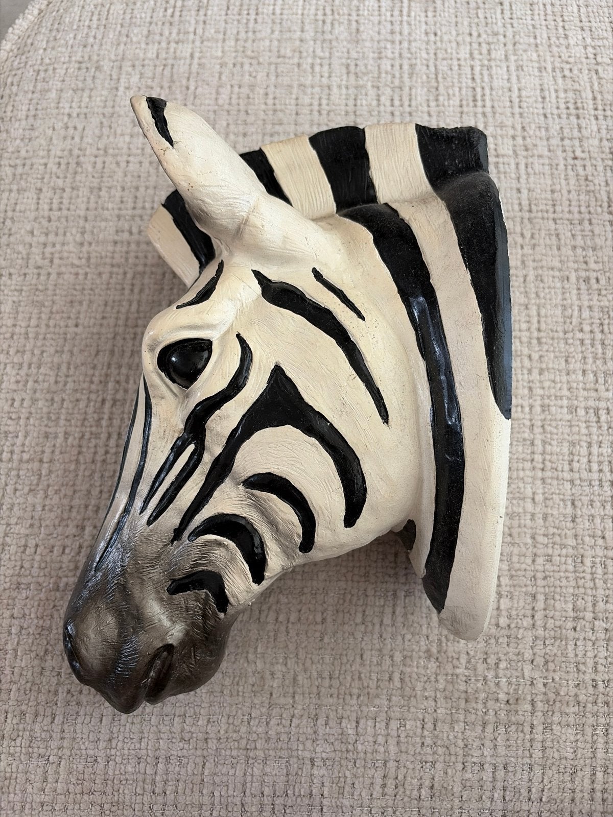 Wanddecoratie: Zebra en Neushoorn koppen, Zwart, Overige materialen, Overige stijlen, Ophalen of Verzenden