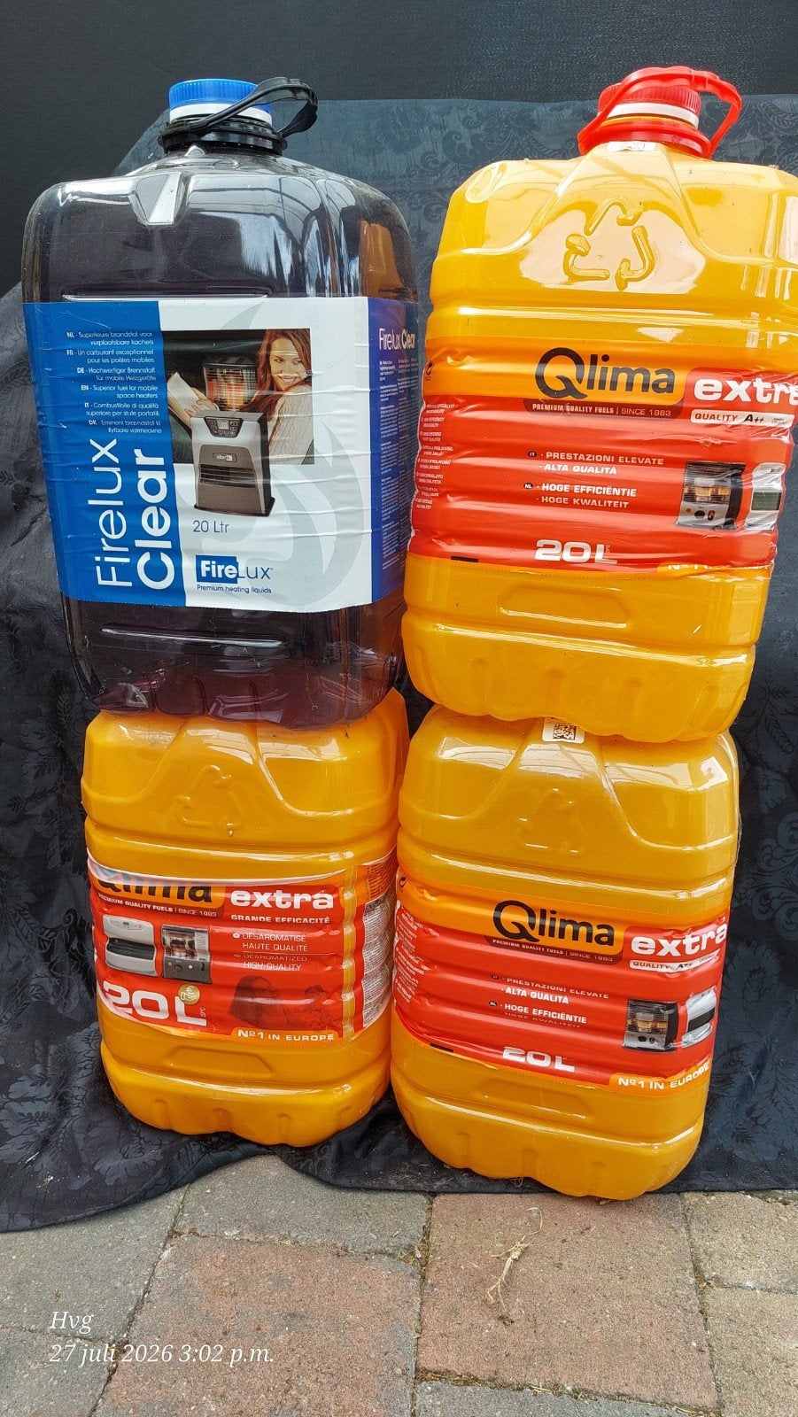 lege Firelux Clear & Qlima Jerrycan (20L, Ophalen, Kachel, 30 tot 80 cm