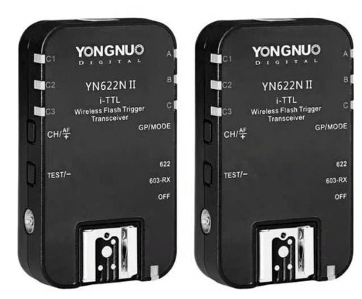 Yongnuo YN622N II Wireless Flash Transceiver (2x) voor Nikon, Nikon, Overige typen, Ophalen of Verzenden, Zo goed als nieuw