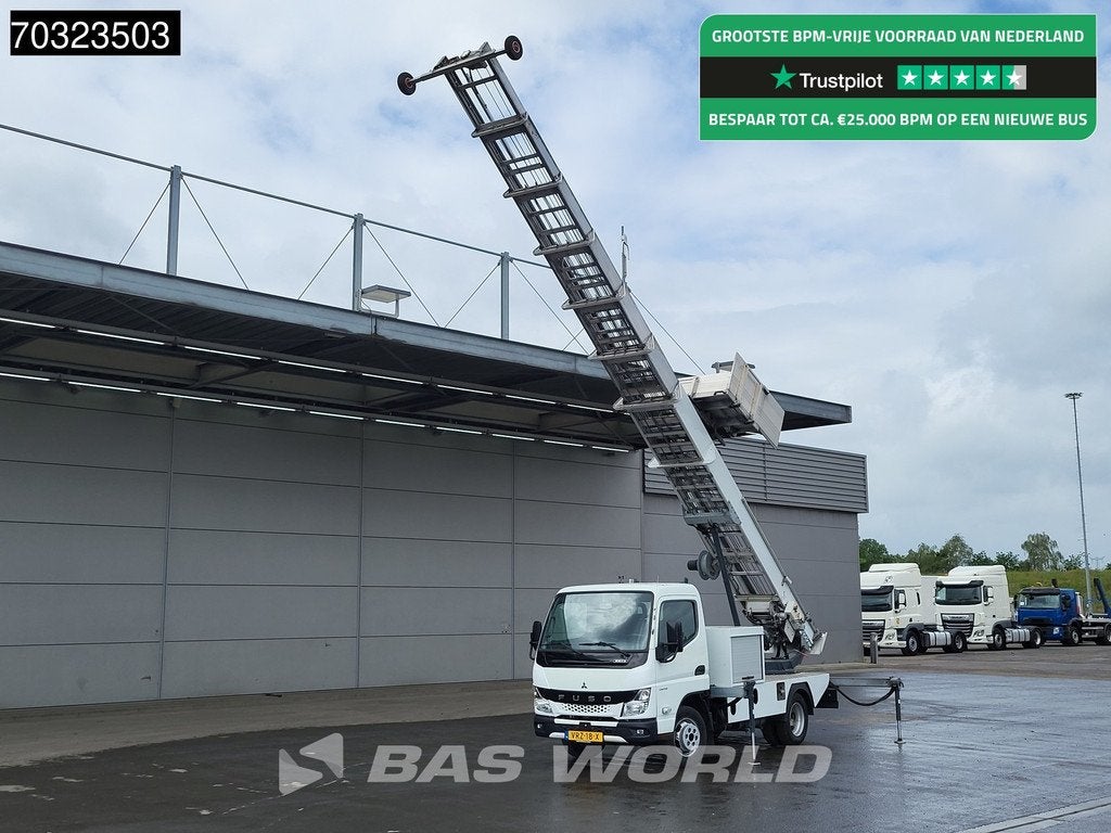 Mitsubishi Fuso Canter 3S13 30m Böcker Verhuislift Airco LE, Auto's, Gebruikt, Euro 6, Wit, Bedrijf