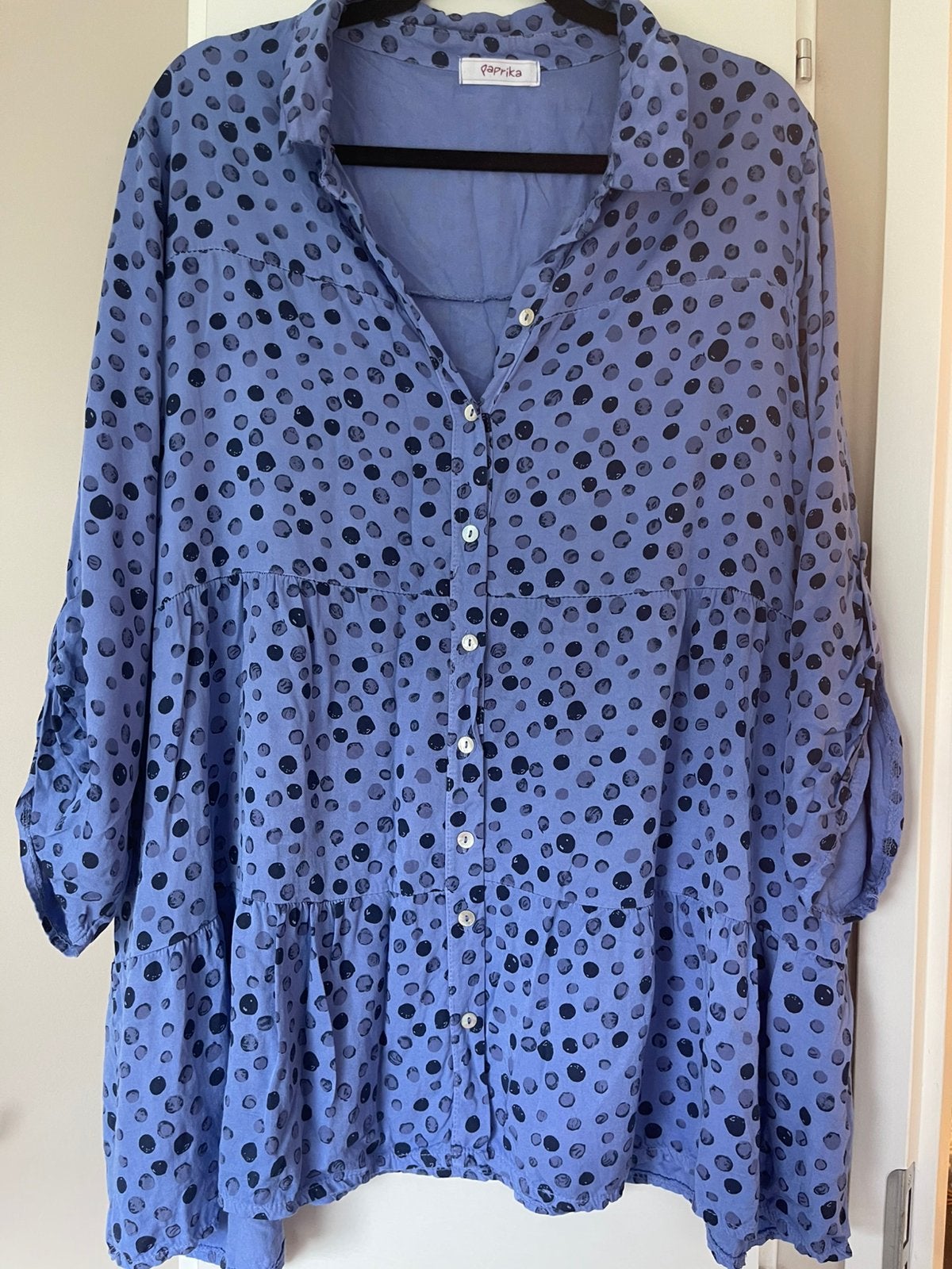 Paprika tuniek maat 48, Kleding | Dames, Ophalen of Verzenden, Zo goed als nieuw, Blauw, Blouse of Tuniek