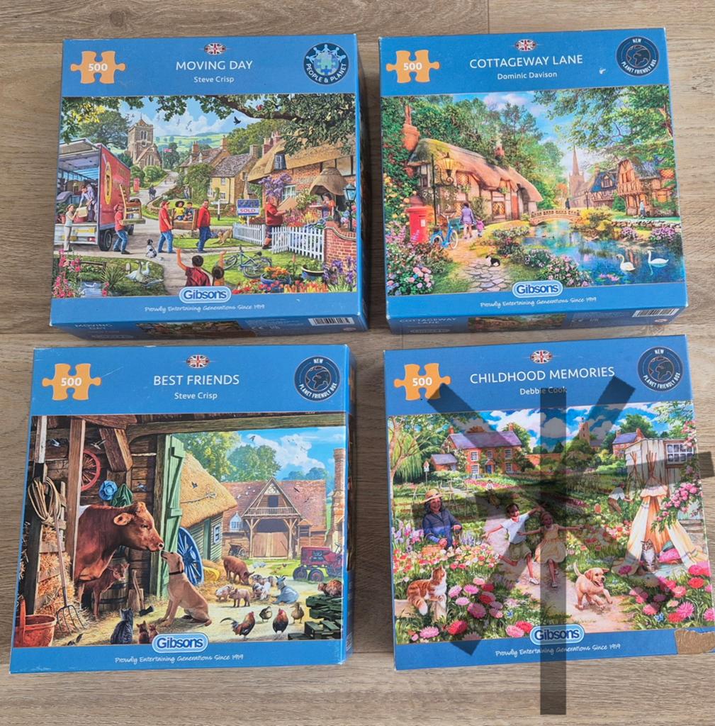 Gibson puzzels 500 st, Ophalen of Verzenden, 500 t/m 1500 stukjes, Zo goed als nieuw