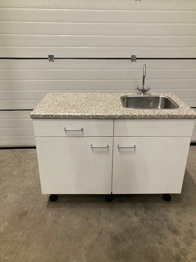 Keukenblok, Huis en Inrichting, Ophalen, Gebruikt, Wit, Enkelwandige keuken