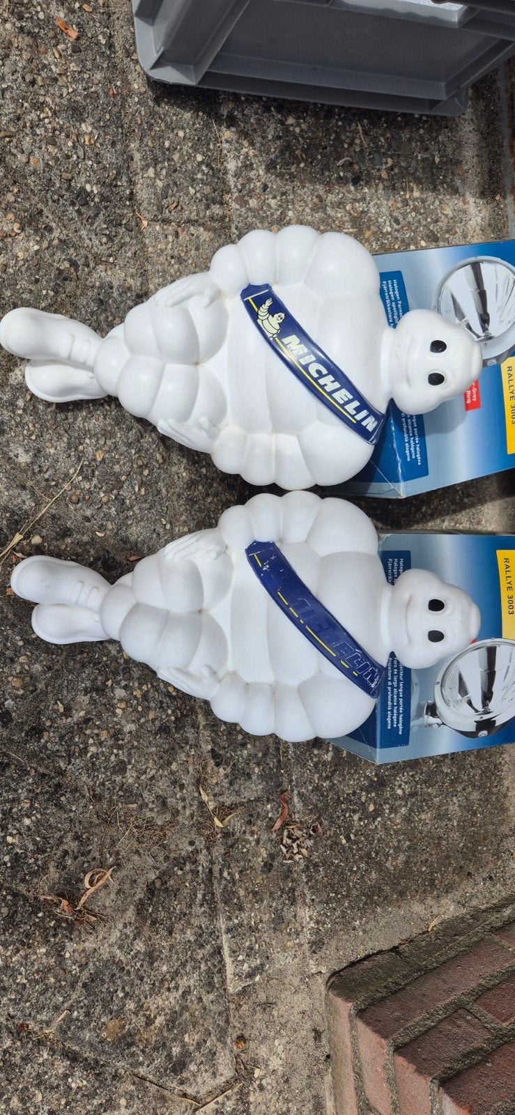 2 Michelin poppen - Bibendum, Ophalen of Verzenden, Gebruikt