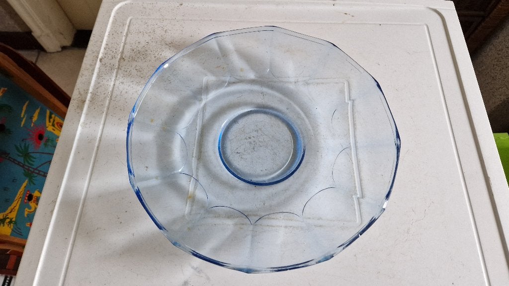 2 vintage schalen van gekleurd glas, Ophalen of Verzenden