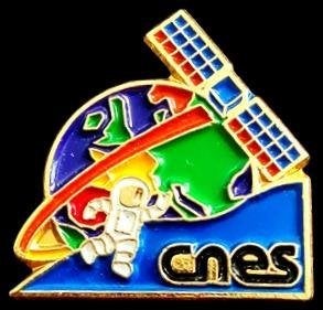 Cnes ruimtevaart pin, Verzamelen, Speldjes, Pins en Buttons, Verzenden, Nieuw, Transport, Speldje of Pin