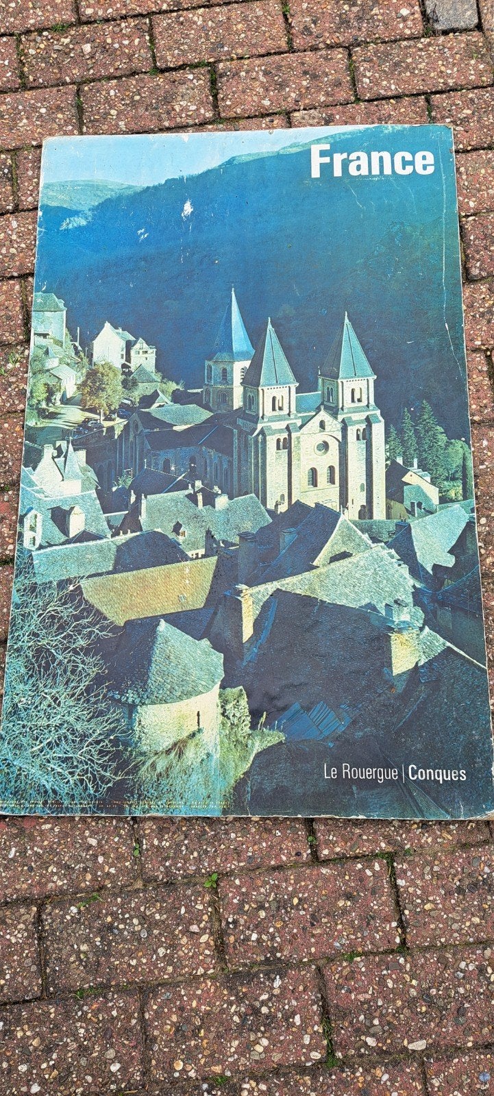 Vintage schoolplaten Frankrijk - Sittardse school, Antiek en Kunst, Antiek | Schoolplaten, Ophalen of Verzenden, Aardrijkskunde