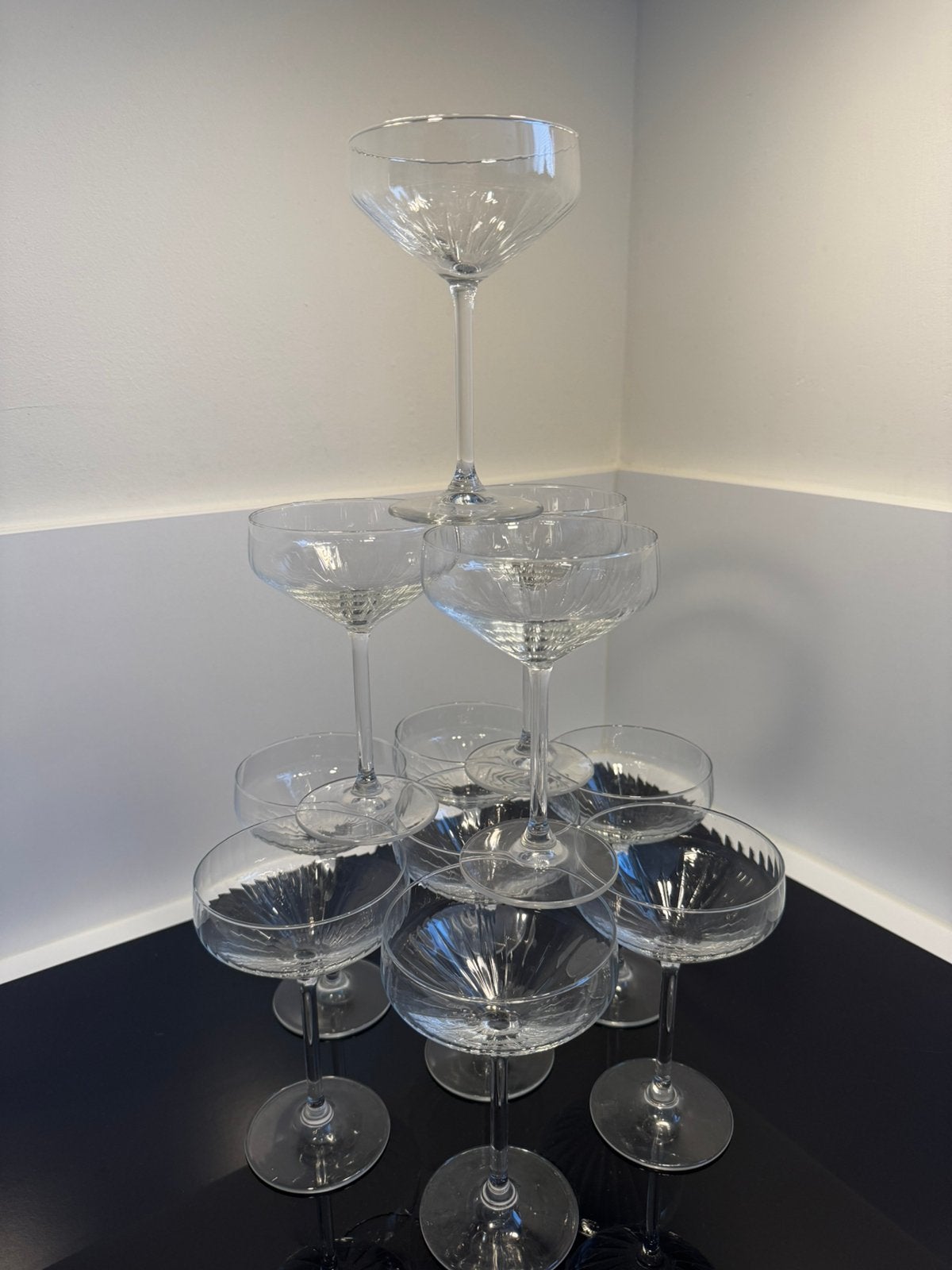 Champagne glazen ROYAL LEERDAM eventueel champagne toren, Ophalen, Zo goed als nieuw, Overige typen