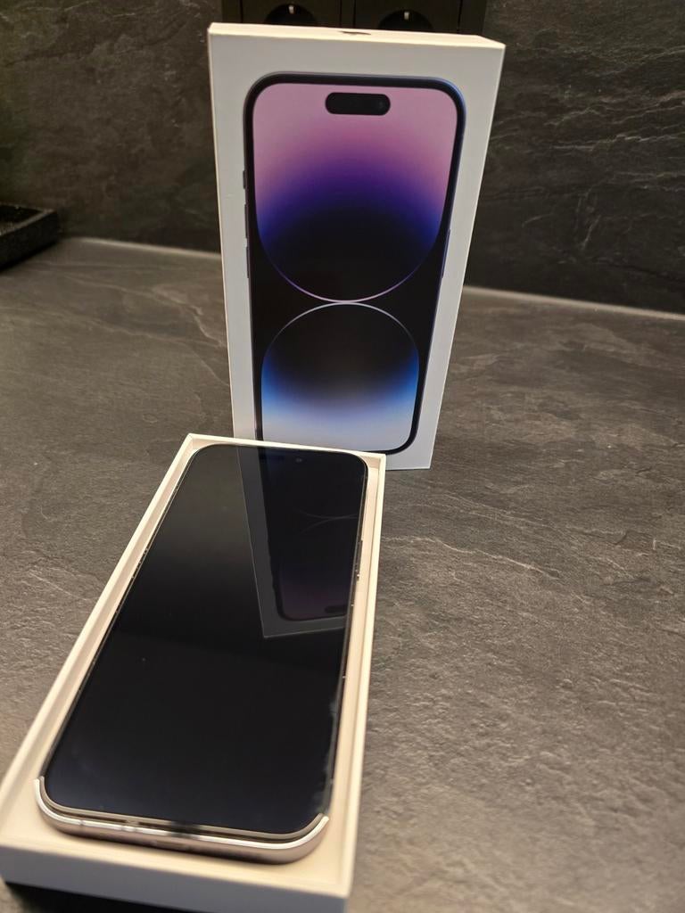 iPhone 14 Pro Deep Purple 128GB - Zo goed als nieuw, Ophalen, Paars, Zo goed als nieuw, 128 GB