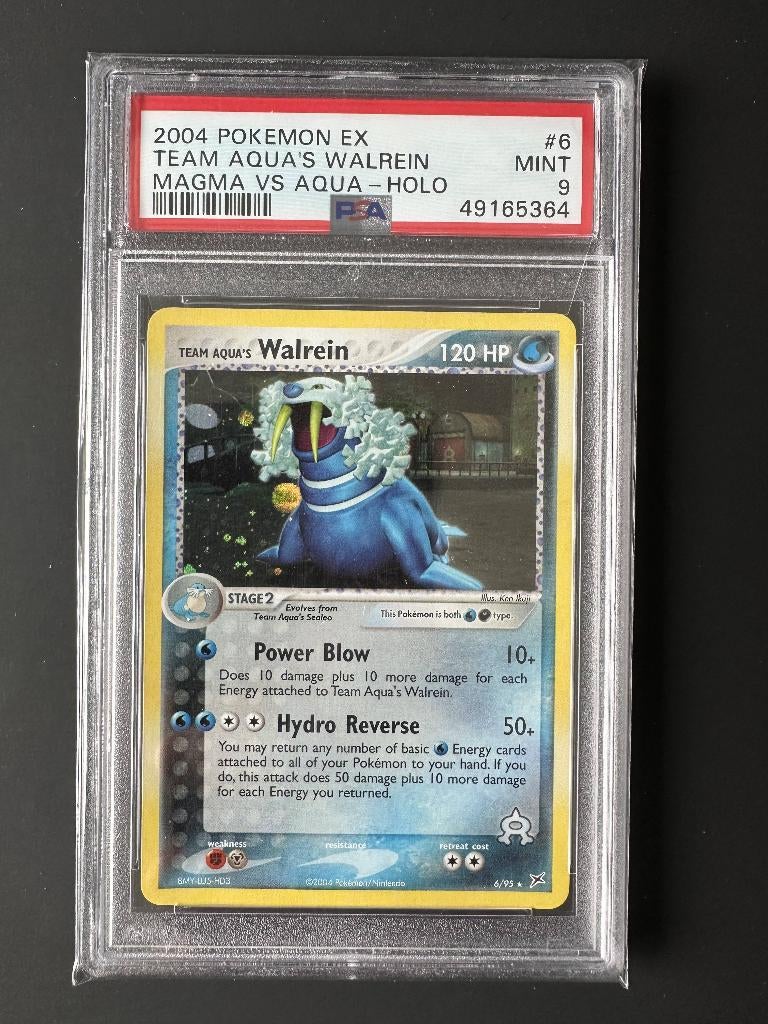Walrein holo psa 9 ex team magma vs aqua, Ophalen of Verzenden, Nieuw, Losse kaart