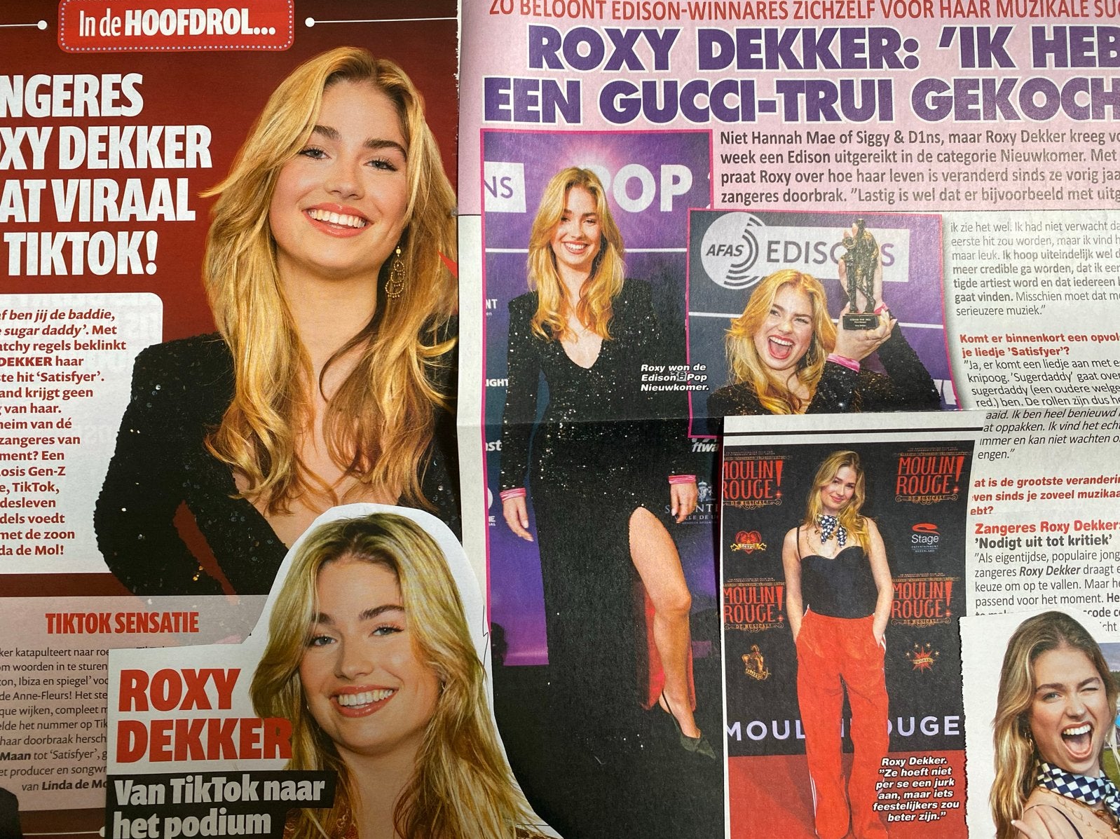Knipsels Roxy Dekker, Ophalen of Verzenden, Zo goed als nieuw, Gossip of Showbizz