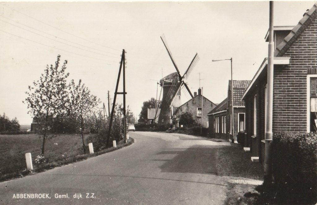 Abbenbroek, Geml. dijk Z.Z.. Gemeente Nissewaard, Verzenden, 1960 tot 1980, Gelopen, Zuid-Holland