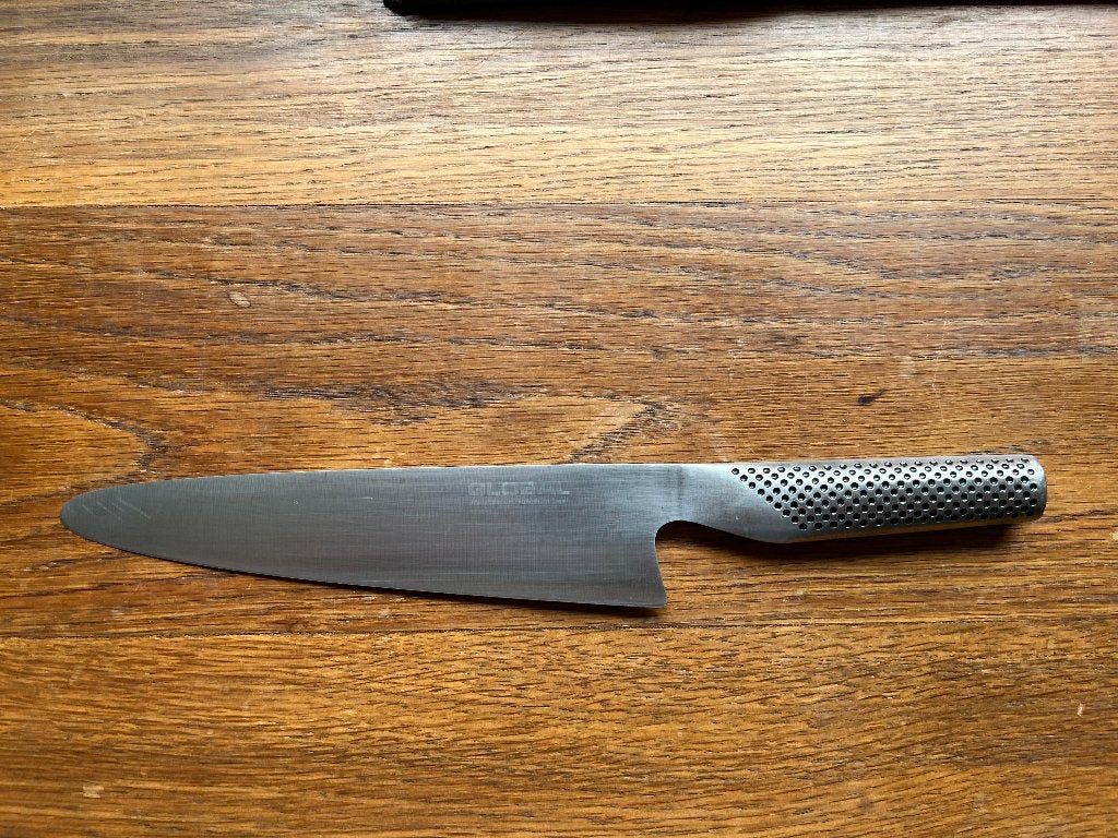 Global koksmes 22cm, Gebruikt, Los bestek, Keukenmes, Ophalen of Verzenden