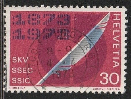 Zwitserland 1973 989 SKV, Gest, Ophalen of Verzenden, Gestempeld