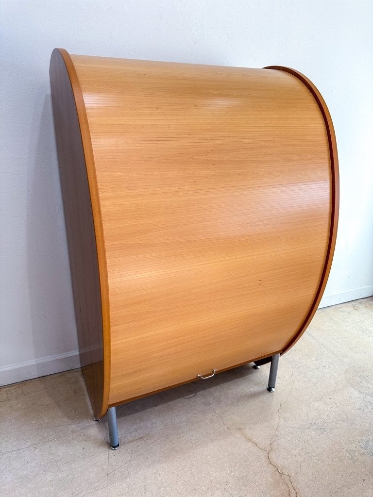 Blikvanger: Modern design secretaire met rolluik, Ophalen, Gebruikt, Modern, kersenhout (fineer)