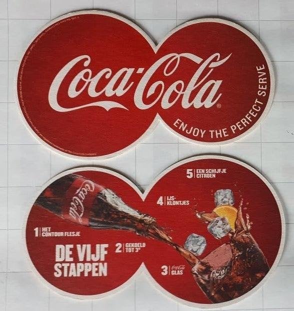 Coca-Cola Onderzetter/viltje De vijf stappen, Verzamelen, Merken en Reclamevoorwerpen, Ophalen of Verzenden, Nieuw, Gebruiksvoorwerp