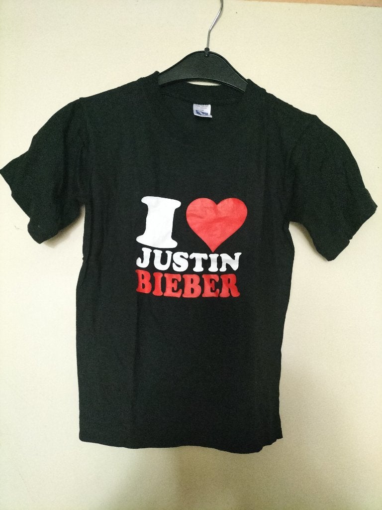 I Love Justin Bieber T-shirt / maat 128, NIEUW, Kinderen en Baby's, Kinderkleding | Maat 128, Ophalen of Verzenden, Nieuw, Jongen of Meisje