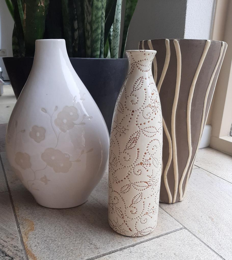 Kastopruiming o.a. vazen voor 2,00 p.s., Huis en Inrichting, Woonaccessoires | Vazen, Ophalen, Gebruikt, Overige kleuren, Glas