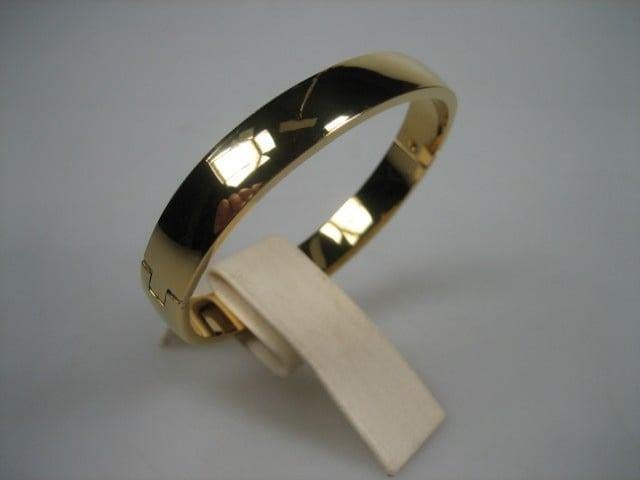 Moderne 18K Italiaanse Goud double armband, Sieraden, Tassen en Uiterlijk, Armbanden, Verzenden, Nieuw, Goud, Overige materialen