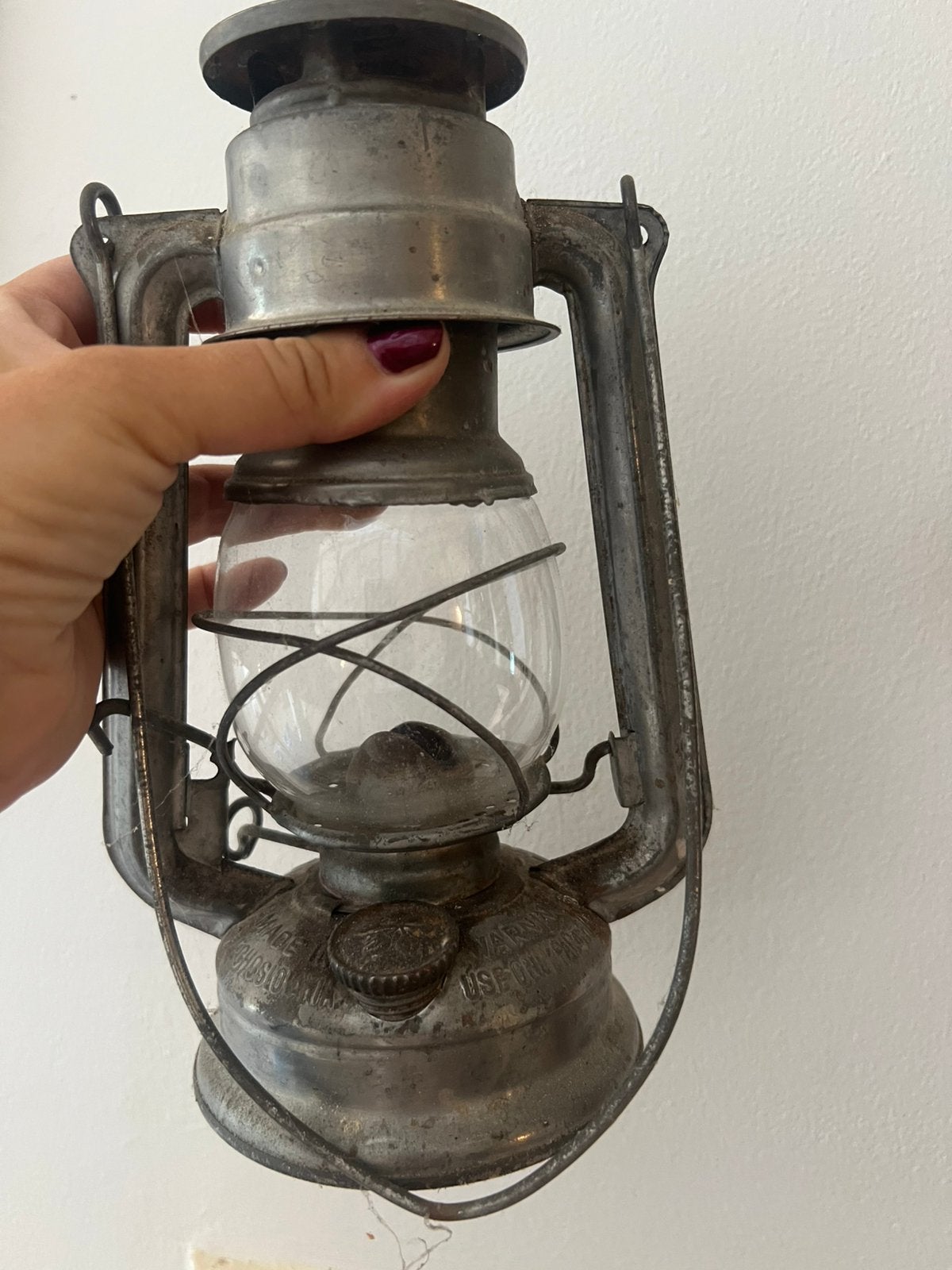 Vintage petroleumlamp, Ophalen of Verzenden, Gebruikt
