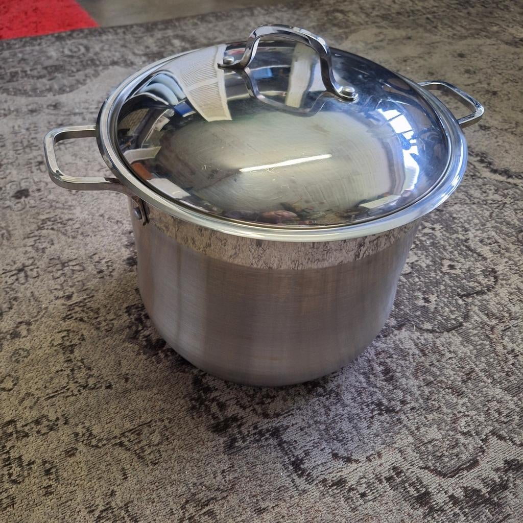 Roestvrijstalen soeppan met deksel, Huis en Inrichting, Keuken | Potten en Pannen, Ophalen