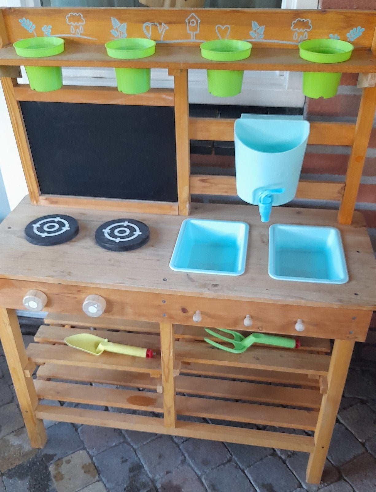 Houten buitenkeuken voor kinderen, Ophalen, Gebruikt, Hout, Speelkeuken
