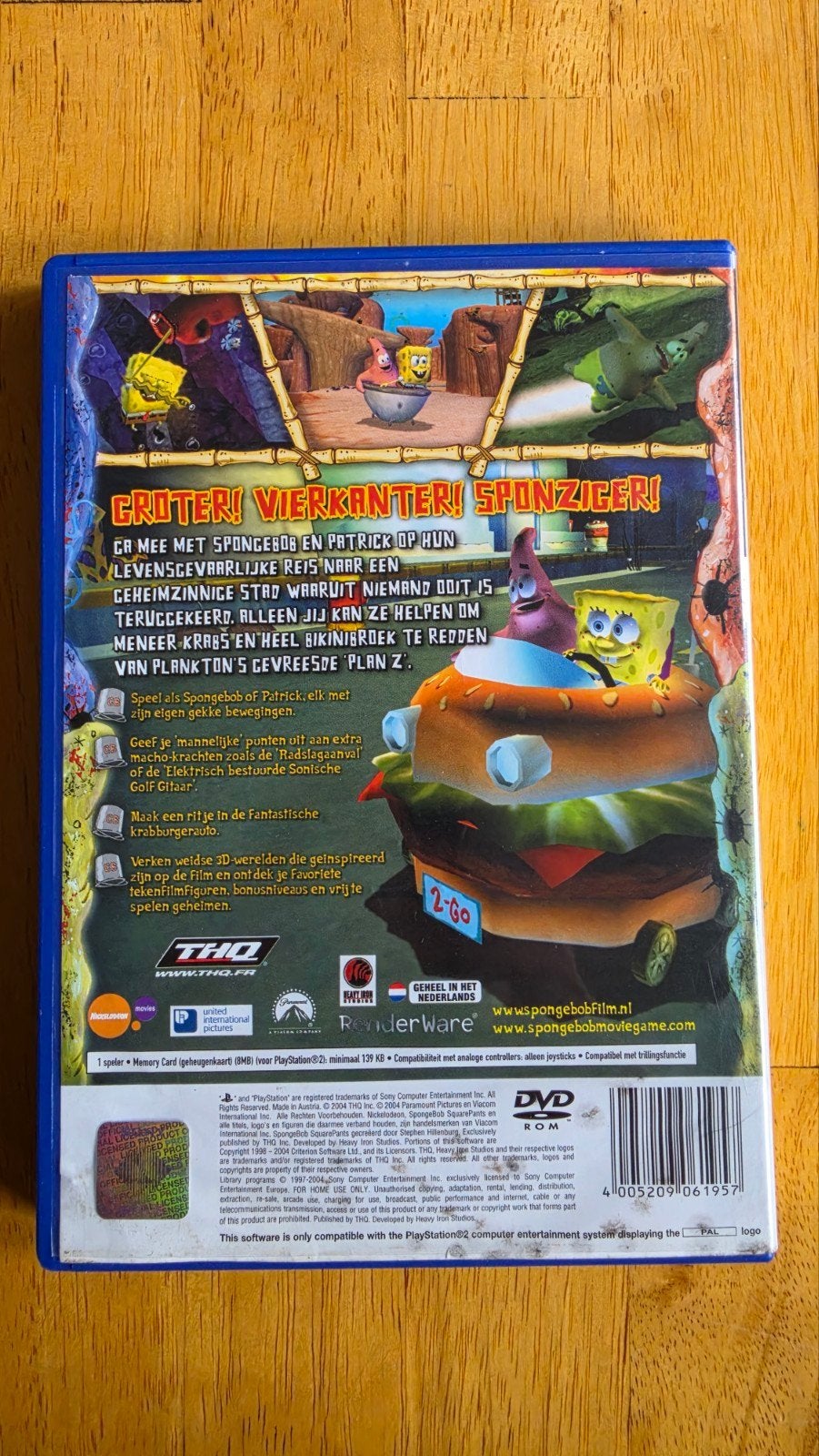 De SpongeBob SquarePants Film - PlayStation 2 (PS2), Avontuur en Actie, Gebruikt, 1 speler, Ophalen of Verzenden