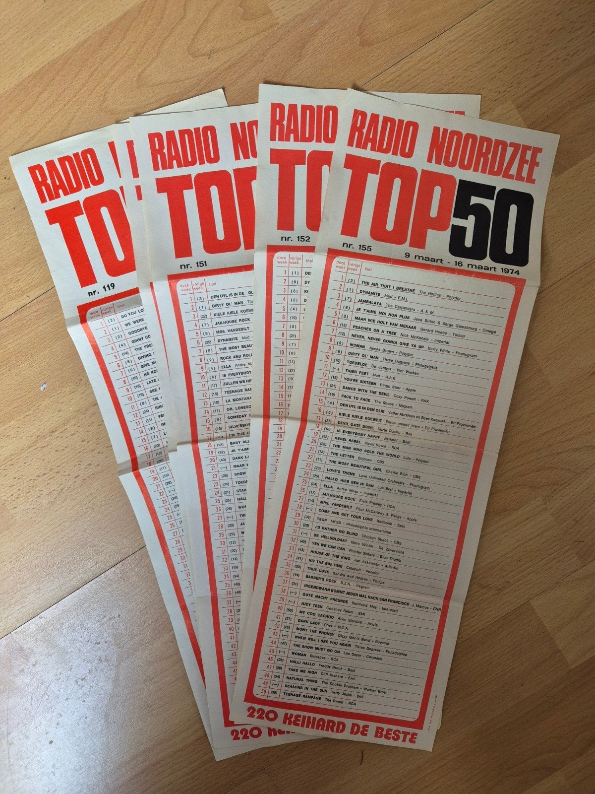 Radio Noordzee Top 50 - Originele hitlijsten 1973-1974, Ophalen of Verzenden, Gelezen, Muziek, Film of Tv