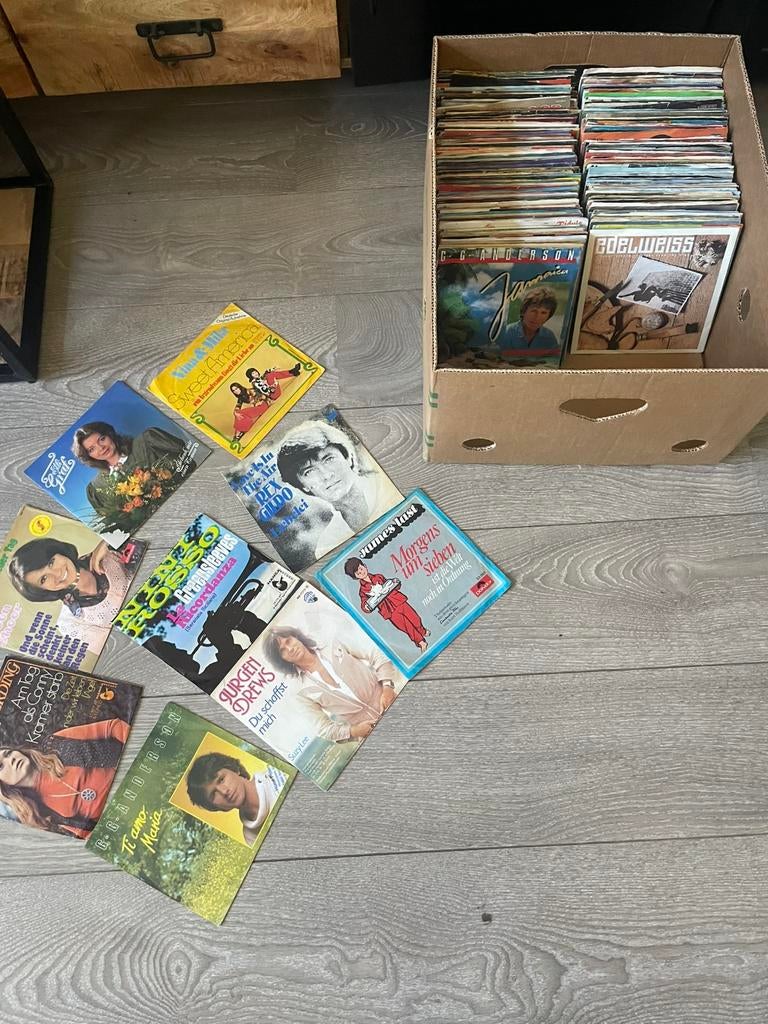 Tekoop 200 singels duitstalig, Cd's en Dvd's, Vinyl Singles, Ophalen, Gebruikt