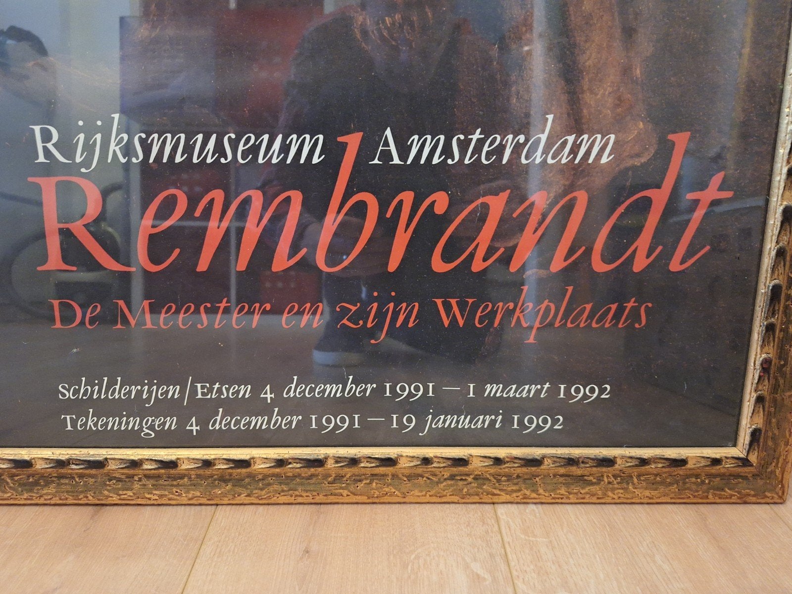 Rembrandt De Vaandeldrager poster met lijst, Verzamelen, Posters, Ophalen, Rechthoekig Staand, Met lijst, Deurposter of groter