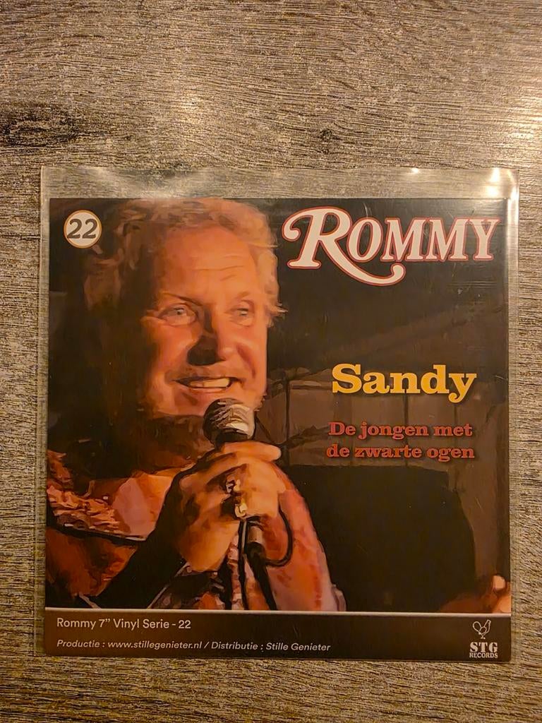 7″ – Rommy – Sandy / De Jongen Met De Zwarte Ogen – Deel 22, Ophalen of Verzenden, 7 inch, Levenslied of Smartlap